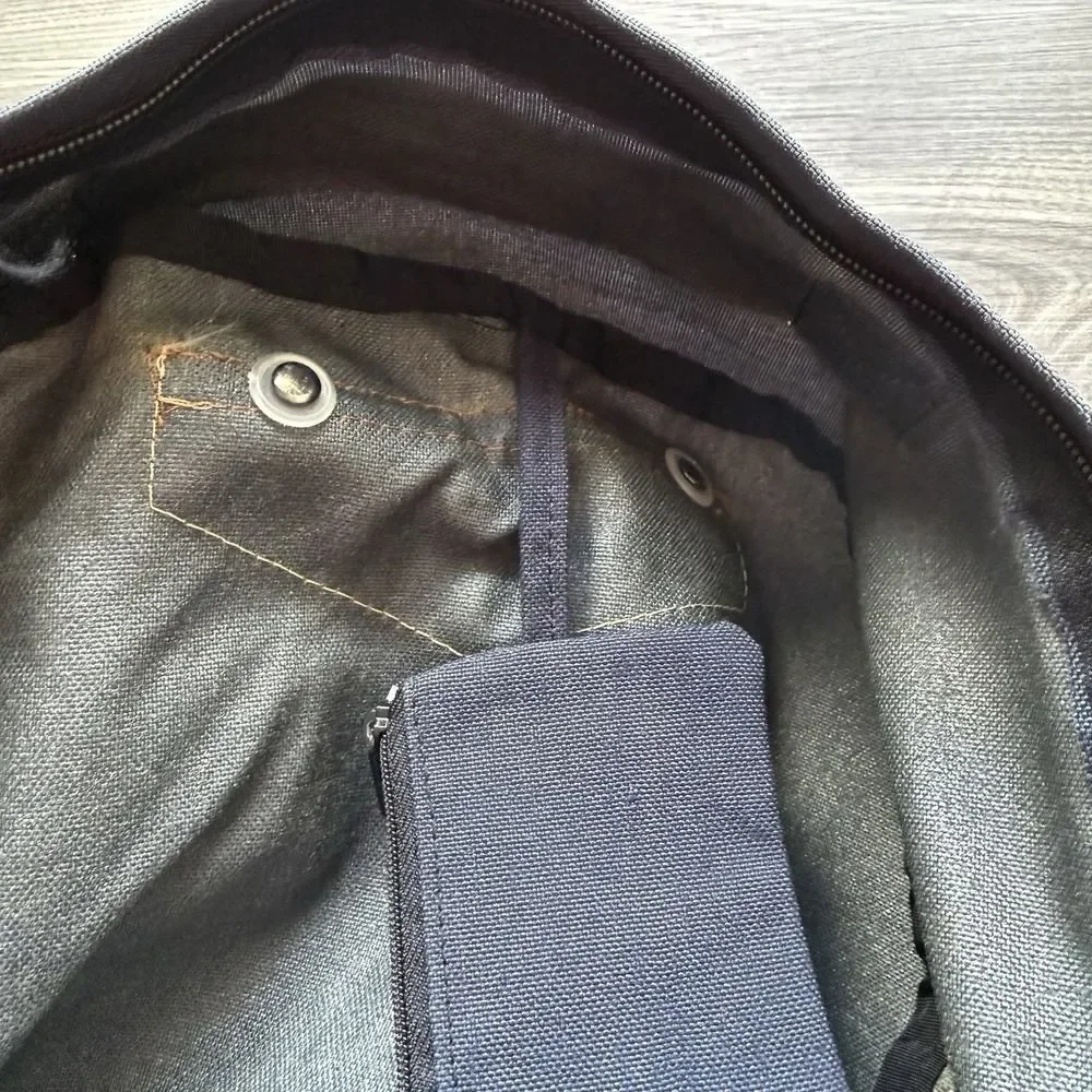 Vintage 80s Levi's Orange Tab Blue‎ Backpack Suede Canvas School Hiking Leather